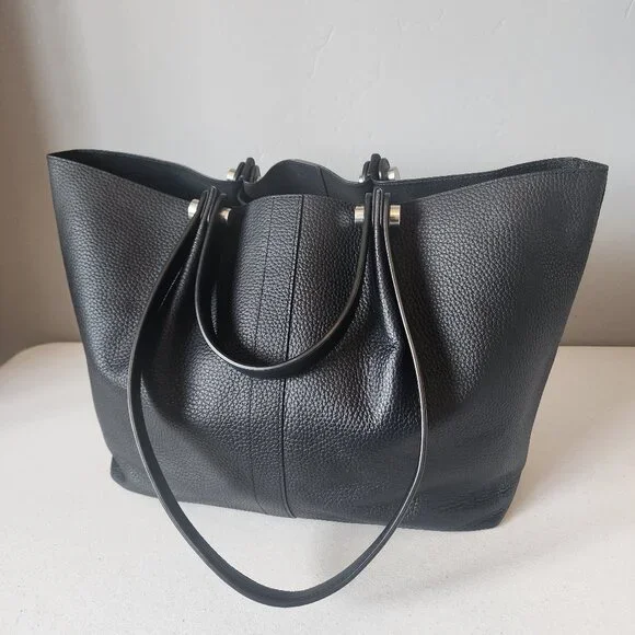 All Saints Large Black Tote "EUC" - Picture 11 of 16